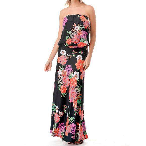 NEW VAVA vava anouk tube long dress in summer floral in summer floral - Picture 1 of 3